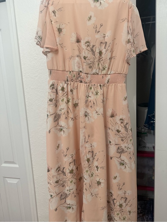 Simple Dresses & Skirts - Simple Peach Floral Maxi Dress